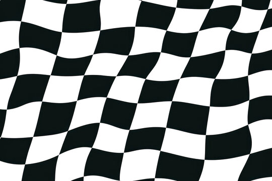 PNG Wavy checkered pattern optical black white.