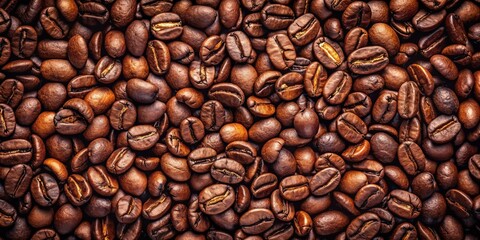 A close-up image of roasted coffee beans, showcasing their rich, brown color and intricate details, ready for brewing into a delicious cup of coffee.