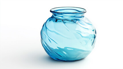 Recycled glass vase, isolated in white background