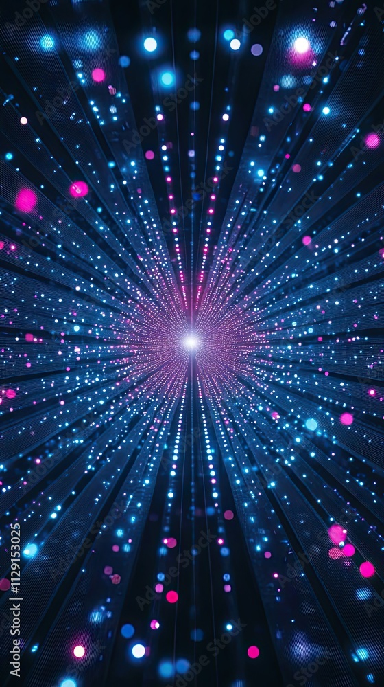 Poster Abstract Light Tunnel Displaying Vivid Colors And Patterns