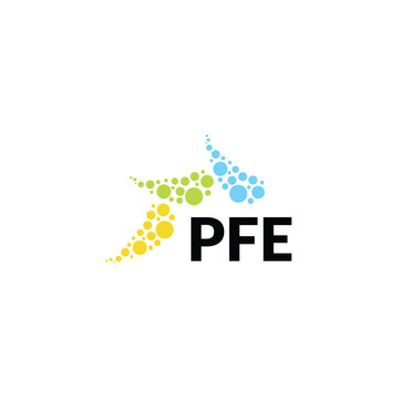 PFE letter logo design on white background. Creative  modern PFE letter logo design. Vector design.