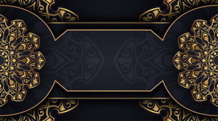 Luxury background with golden mandala ornament