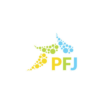 PFJ letter logo design on white background. Creative  modern PFJ letter logo design. Vector design.