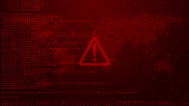 Cyber security digital glitch effect with noise background. Error signal. Virus code and software hack concept. Computer hacked Alert Message, System Virus, Hack screen attack, hacking warning message