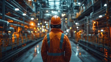 Industrial Worker in a Factory Setting