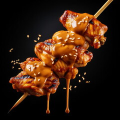 chicken satay with peanut sauce