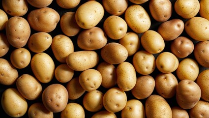 A lot of potatoes close-up