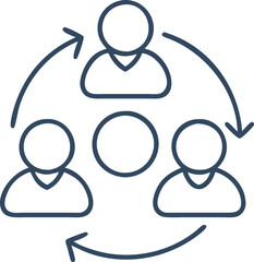 Fototapeta premium People relationship vector icon style modern design and illustration 