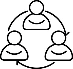 People relationship vector icon style modern design and illustration 