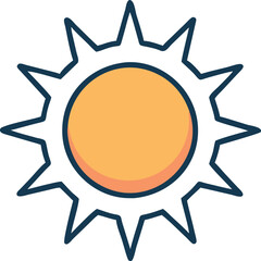 Modern illustration and vector design of sun icon 