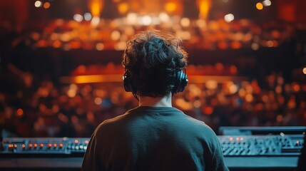 Fototapeta premium DJ Performing Live at Concert