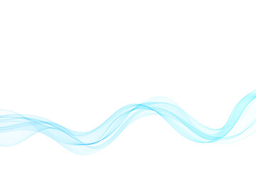 Abstract light blue wave. Vector curves. Eps 10