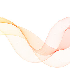 Naklejka premium Red and orange wave. Vector abstract lines. Eps 10
