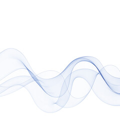 Smooth wavy blue lines in the form of abstract waves. Eps 10