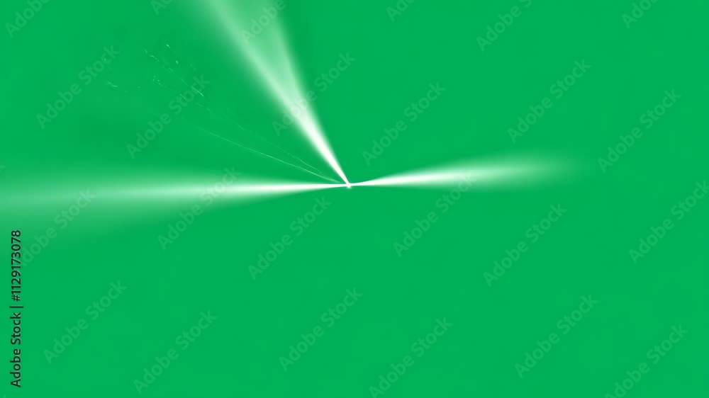 Poster bright lens flare effect on green background with dynamic light and visuals