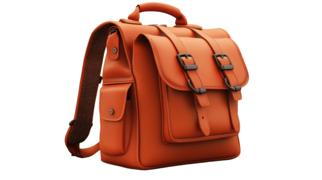 red backpack isolated on white background