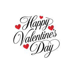 Happy Valentines day text Lettering background.
