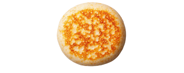 Delicious crumpet transparent background food studio setting close-up view culinary art