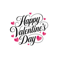 Happy Valentines day text Lettering background.
