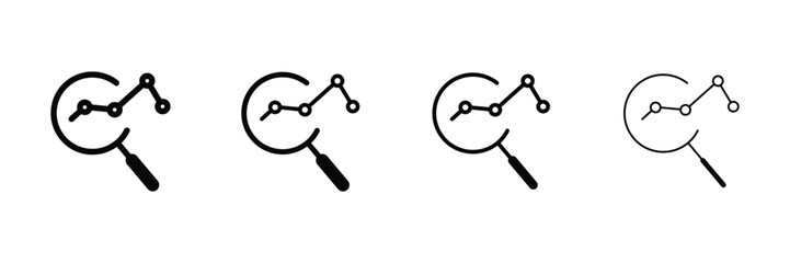 Set of Gap analysis icon collection. Skill gap analysis glyph. Talent management concept symbol. vector Illustration.