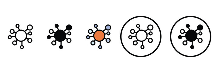 Set of Molecule cell icon collection. Magnificent symbol. Vector Illustration.