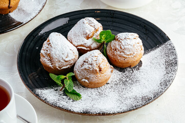 dessert on a plate. photos for the menu