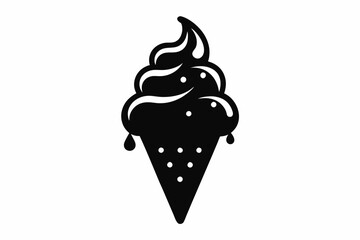 ice cream black filled outline icon, Merry Christmas and Happy , Sweet, Silhouette, Icon Logotype Isolated On Transparent Background,Merry Christmas and Happy New Year icons for web and mobile design.