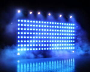 Blue Stage Lighting with LED Wall