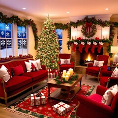 A Magical Holiday Retreat: Christmas Tree & Fireplace Decor
