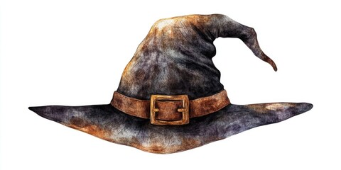 Fototapeta premium Witch's Hat Watercolor Painting