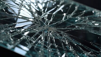 Cracking Glass Texture &ndash; Shattered glass breaking into pieces with an artistic touch for creative projects.