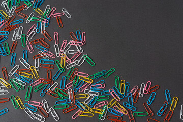 Colorful paper clips perfect for background