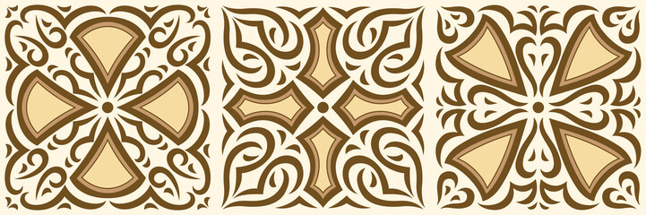 Arabic ceramic tile. Traditional eastern decorative talavera.