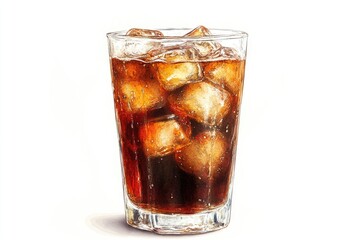 Soda with Ice Cubes