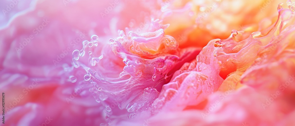 Poster abstract colorful fluid background with soft waves and bubbles