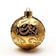 gold ornament with intricate design for holiday decoration