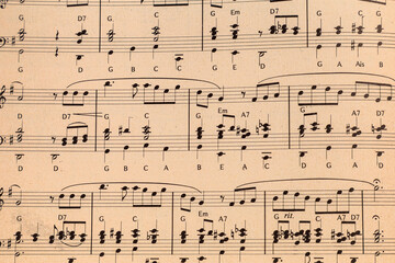 Antique Music Sheet Texture
