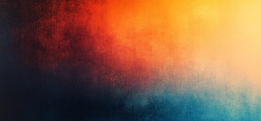 Fototapeta premium A gradient background with an orange, blue, and red color scheme. The left side is dark black. In the center of the screen