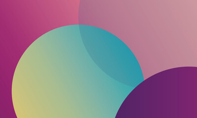 Abstract Gradiend background with circles. Vector illustration