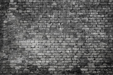 The photo shows a close-up of a grey brick wall