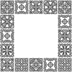 Arabic ceramic tile background. Traditional eastern decorative talavera.