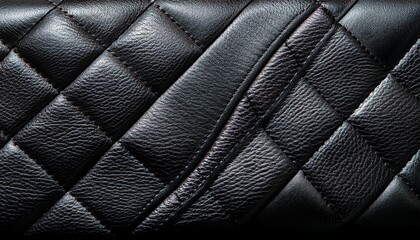Fototapeta premium leather texture abstract background genuine black leather