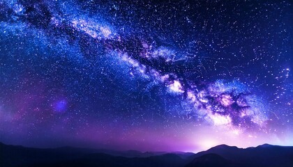 purple and blue space filled with stars