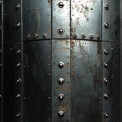 Fototapeta premium Dark Metal Texture with Rivets