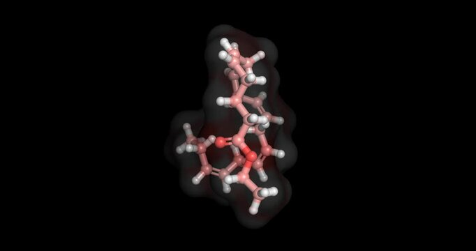 Icosapent ethyl, neutraceutical, 3D molecule spinning, 4k