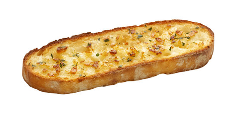 Garlic Bread Isolated on White Background
