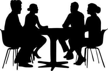 discussion silhouette vector
