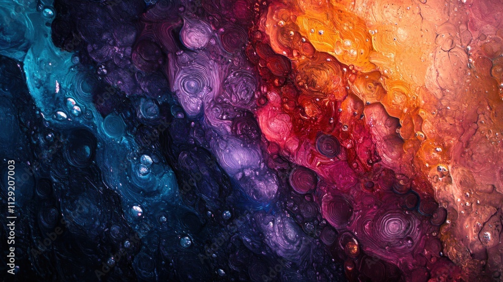 Poster abstract colorful background with bubbles and texture