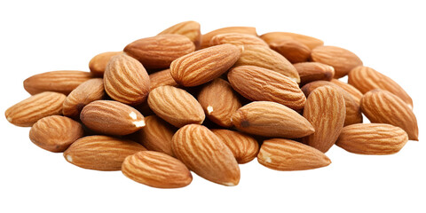 Heap of Almonds on Transparent Background
