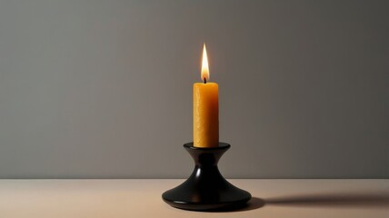 Minimalist Candle in Low Light – Elegant and atmospheric candle design, perfect for ads, branding, and decor visuals